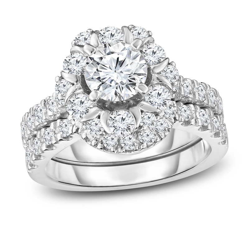 Main Image 1 of Diamond Bridal Set 2 ct tw Round 14K White Gold