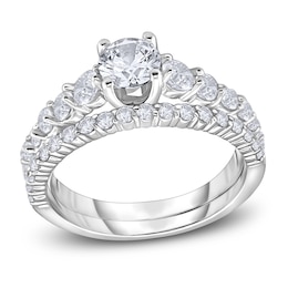 Diamond Bridal Set 1-3/8 ct tw Round 14K White Gold