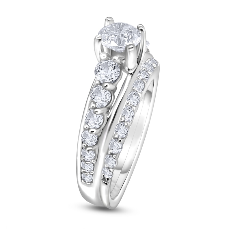 Main Image 2 of Diamond Bridal Set 1-3/8 ct tw Round 14K White Gold