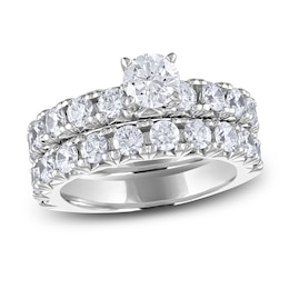 Diamond Bridal Set 3 ct tw Round 14K White Gold