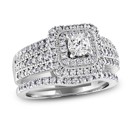 Diamond Bridal Set 1-3/4 ct tw Round 14K White Gold