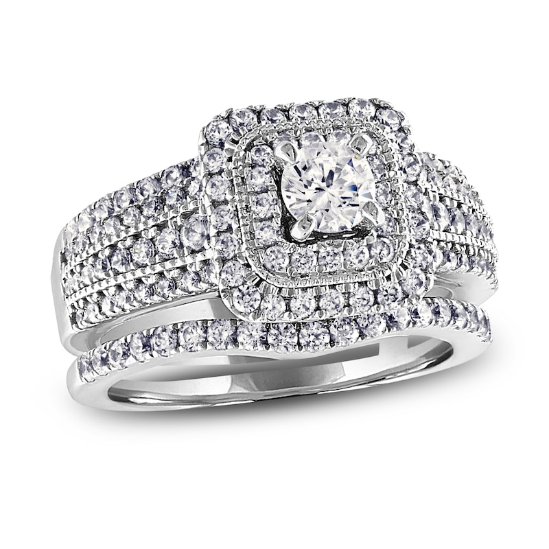 Main Image 1 of Diamond Bridal Set 1-3/4 ct tw Round 14K White Gold