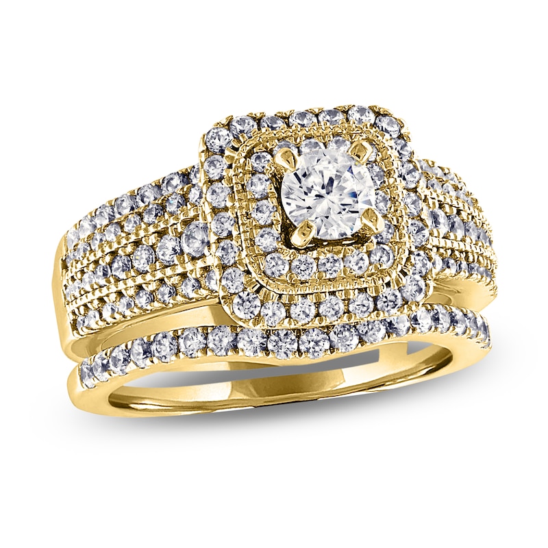 Main Image 1 of Diamond Bridal Set 1-3/4 ct tw Round 14K Yellow Gold