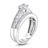Thumbnail Image 1 of Diamond Bridal Set 1-1/4 ct tw Round/Baguette 14K White Gold