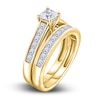 Thumbnail Image 2 of Diamond Bridal Set 1-1/2 ct tw Princess 14K Yellow Gold