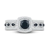 Thumbnail Image 3 of Black Diamond Bridal Set 1 ct tw Round 10K White Gold