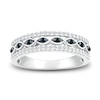 Thumbnail Image 4 of Black Diamond Bridal Set 1 ct tw Round 10K White Gold