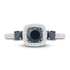 Thumbnail Image 3 of Black Diamond Bridal Set 1 ct tw Round 10K Rose Gold