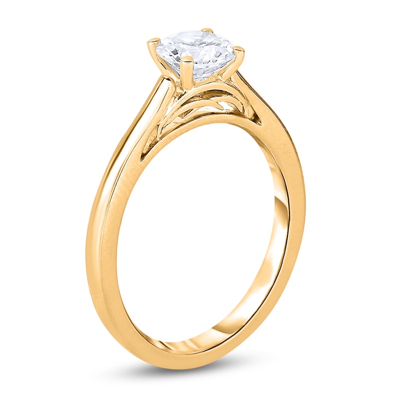 Main Image 2 of Diamond Solitaire Engagement Ring 3/4 ct tw Round 14K Yellow Gold (I2/I)