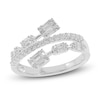 Thumbnail Image 1 of Diamond Ring 1/2 ct tw Round/Baguette 14K White Gold