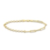 Thumbnail Image 1 of Paperclip/Rolo Chain Bracelet 14K Yellow Gold 7.5&quot;