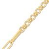 Thumbnail Image 2 of Paperclip/Rolo Chain Bracelet 14K Yellow Gold 7.5&quot;