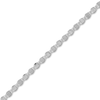 Thumbnail Image 2 of Solid Diamond-Cut Valentine Bracelet 14K White Gold 7.5&quot;