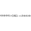 Thumbnail Image 3 of Solid Diamond-Cut Valentine Bracelet 14K White Gold 7.5&quot;