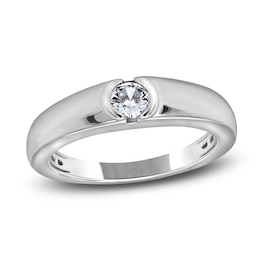 Men's Diamond Anniversary Ring 1/4 ct tw Round 14K White Gold