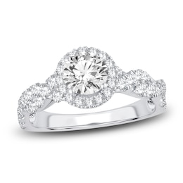 Diamond Engagement Ring 1-3/4 ct tw Round 14K White Gold