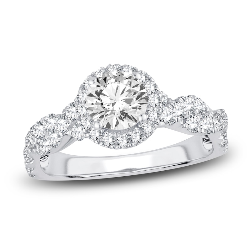 Main Image 1 of Diamond Engagement Ring 1-3/4 ct tw Round 14K White Gold