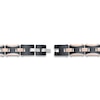 Thumbnail Image 2 of Men's Cross Chain Bracelet Black & Rose Ion-Plated Stainless Steel 8.75&quot;