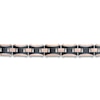 Thumbnail Image 3 of Men's Cross Chain Bracelet Black & Rose Ion-Plated Stainless Steel 8.75&quot;