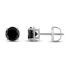 Thumbnail Image 1 of Black Solitaire Earrings 1-1/2 ct tw Diamonds 10K White Gold