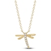 Thumbnail Image 1 of Shy Creation Diamond Accent Dragonfly Necklace Round 14K Yellow Gold 18&quot; SC55020407V2