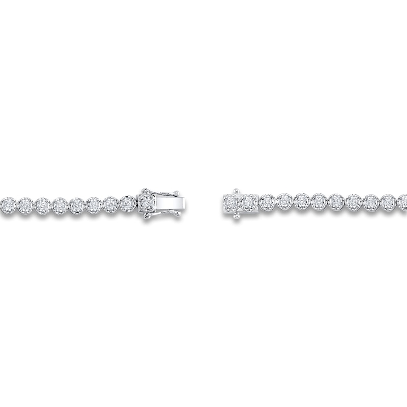 Main Image 3 of Shy Creation Diamond Tennis Bracelet 1 ct tw Round 14K White Gold 7&quot; SC55024353