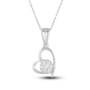 Thumbnail Image 1 of Diamond Pendant Necklace 1/10 ct tw Round 14K White Gold 18&quot;