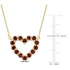 Thumbnail Image 2 of Natural Garnet Heart Necklace 10K Yellow Gold 17&quot;