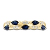 Thumbnail Image 3 of LALI Jewels Natural Blue Sapphire Anniversary Band 1/15 ct Diamonds 14K Yellow Gold