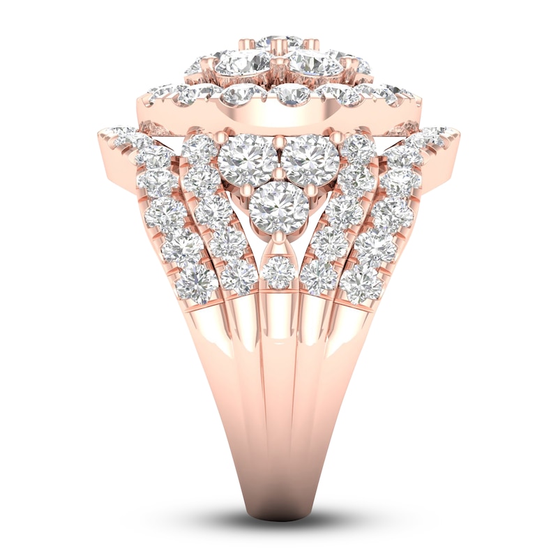 Diamond Engagement Ring 4-1/3 ct tw Round 14K Rose Gold