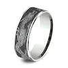 Thumbnail Image 1 of Men's Script Wedding Band 14K White Gold/Tantalum 7.5mm