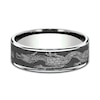 Thumbnail Image 2 of Men's Script Wedding Band 14K White Gold/Tantalum 7.5mm