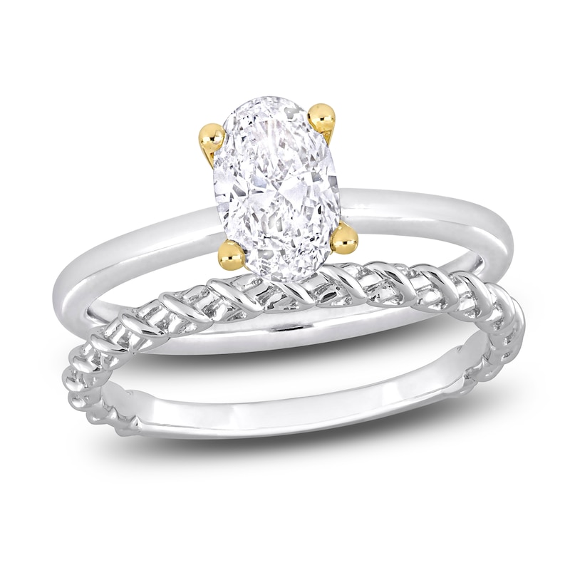 Y-Knot Diamond Bridal Set 1 ct tw Oval 14K White Gold (I/I1)