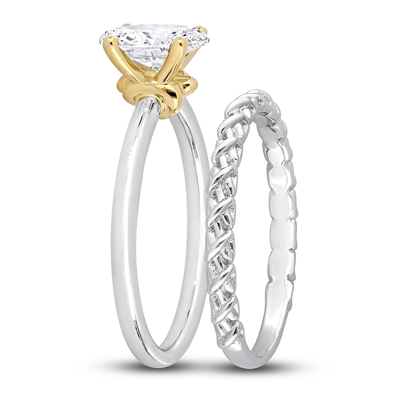 Y-Knot Diamond Bridal Set 1 ct tw Oval 14K White Gold (I/I1)