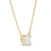 Thumbnail Image 1 of Lab-Created Diamond Solitaire Necklace 1/2 ct tw Round 14K Yellow Gold 19" (SI2/F)