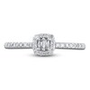 Thumbnail Image 3 of Diamond Ring 1/5 ct tw Baguette/Round 14K White Gold