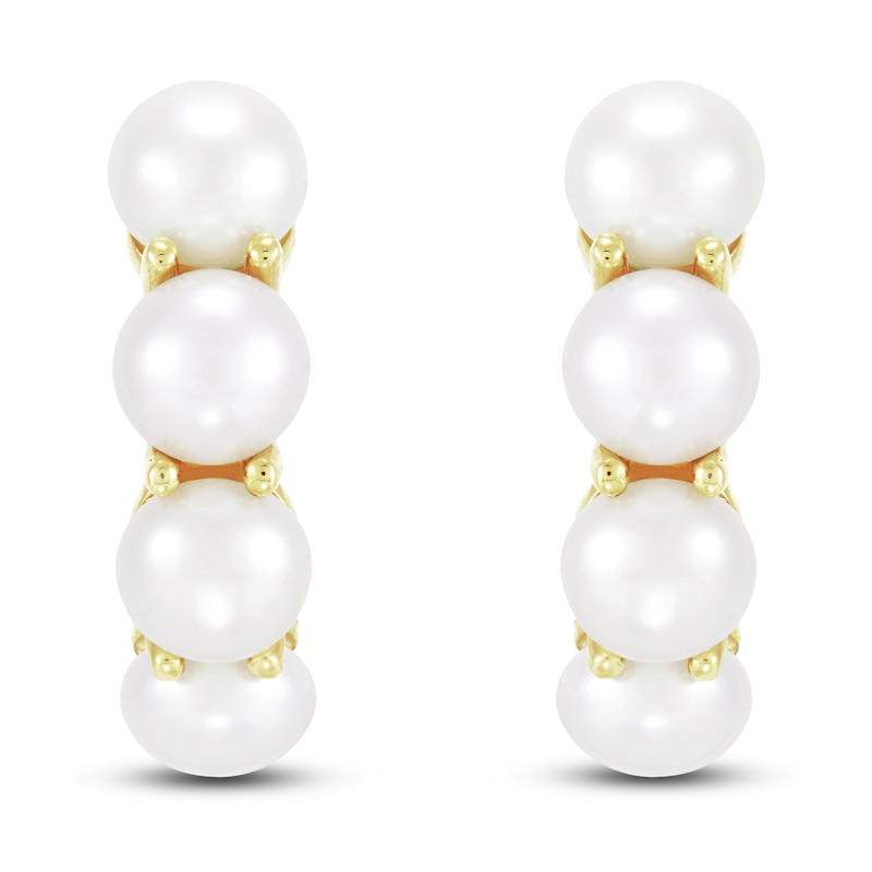 Main Image 2 of Freshwater Cultured Pearl Earrings 14K Yellow Gold