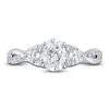 Thumbnail Image 3 of Diamond Twist Engagement Ring 1-1/3 ct tw Oval/Round 14K White Gold