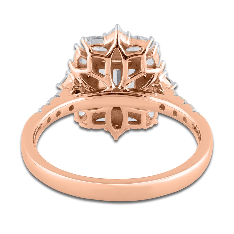 Main Image 3 of Baguette, Princess, Round & Marquise-Cut Diamond Ring 1 ct tw 14K Rose Gold