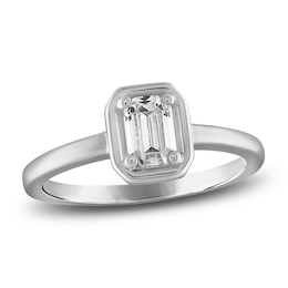 Emerald-Cut Diamond Solitaire Ring 1/2 ct tw 14K White Gold