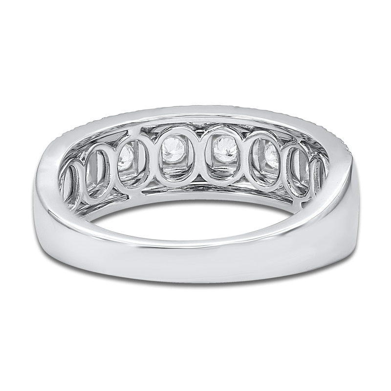 Main Image 3 of Round-Cut Diamond Multi-Row Ring 1/2 ct tw 14K White Gold