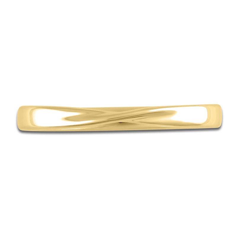 High-Polish Twisted Wedding Band 14K Yellow Gold 2.50mm