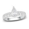 Thumbnail Image 1 of Pear, Baguette & Round-Cut Diamond Engagement Ring 1 ct tw 14K White Gold