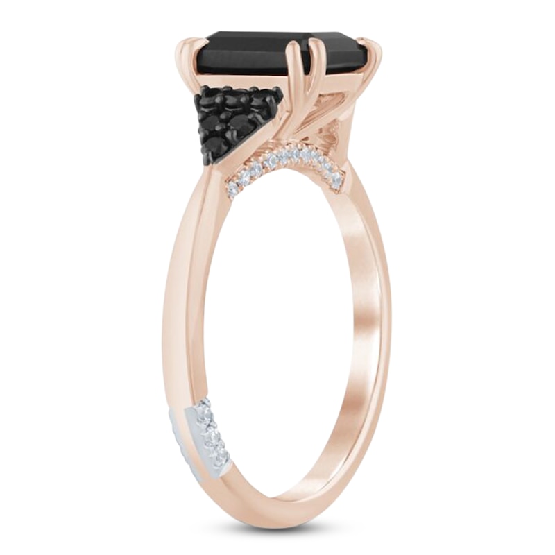 Pnina Tornai Emerald-Cut Black Diamond Engagement Ring 2-1/4 ct tw 14K Rose Gold