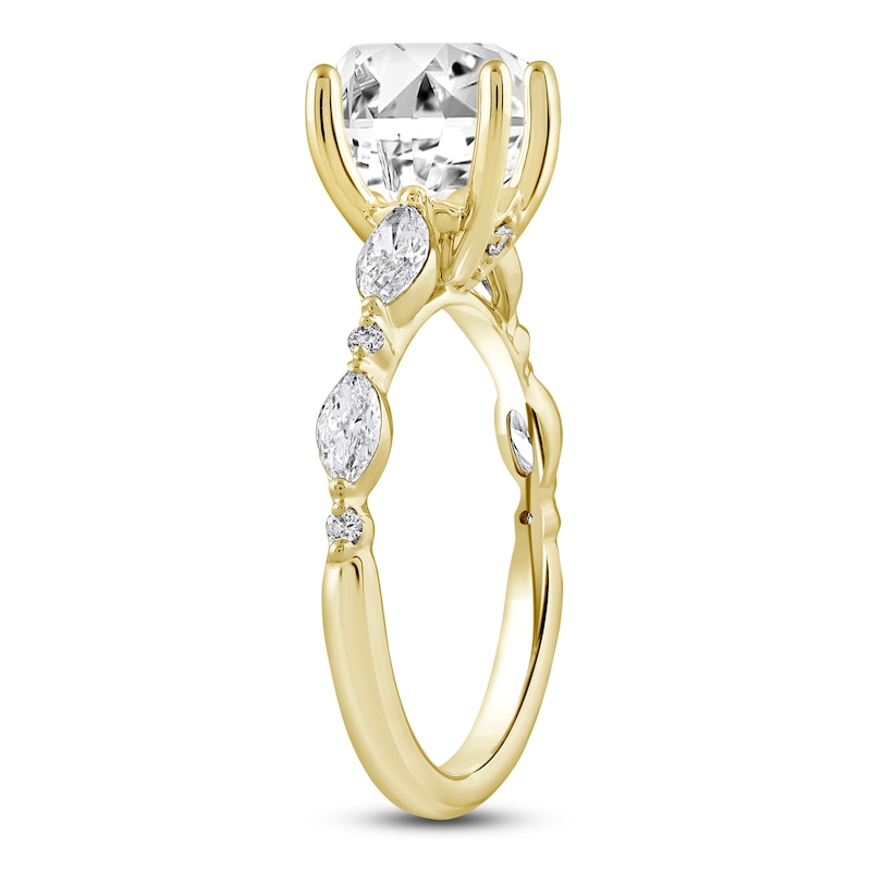 Main Image 2 of Lab-Created Diamond Oval-Cut Engagement Ring 2-1/2 ct tw 14K Yellow Gold