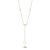 Thumbnail Image 1 of Shy Creation Diamond Accent Cross Lariat Necklace 14K Yellow Gold 18&quot; SC55026529