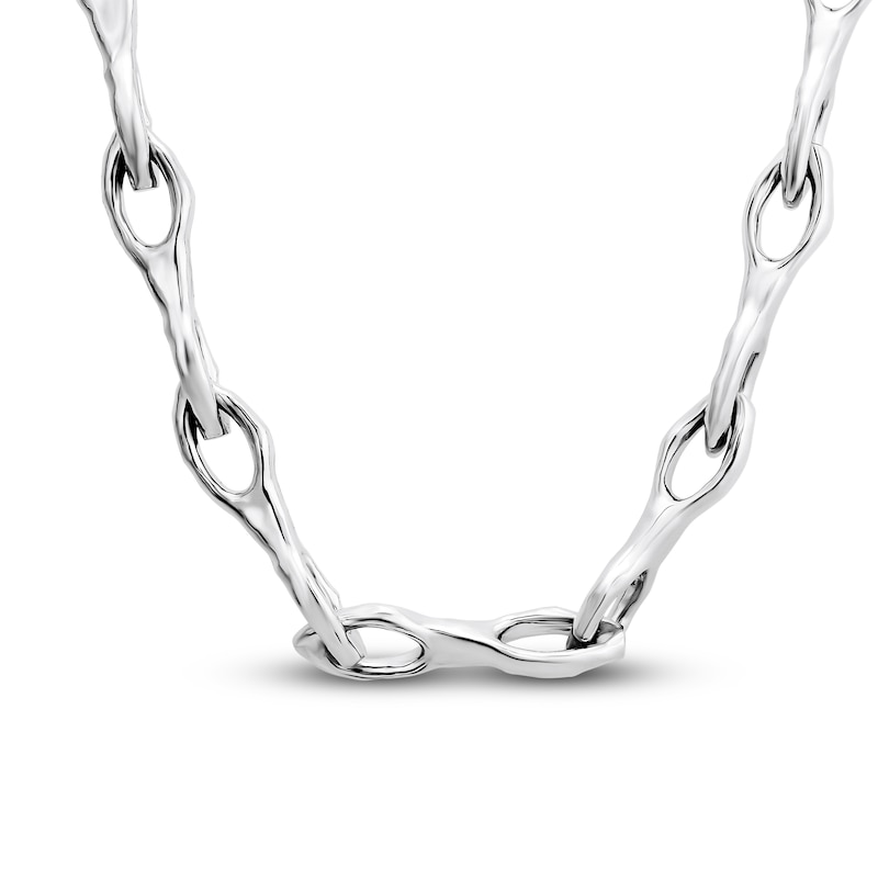 Main Image 2 of Italia D'Argento Semi-Solid Twist Link Necklace Sterling Silver 24&quot;