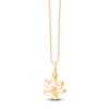 Thumbnail Image 1 of Children's Paw Print Necklace 14K Yellow Gold 13&quot;