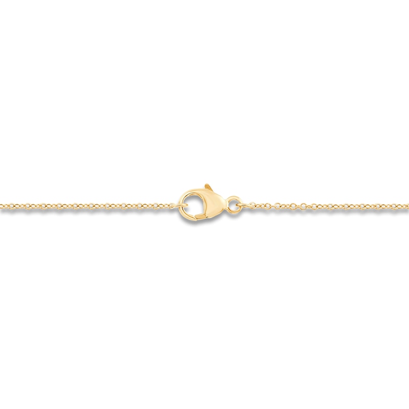 Main Image 3 of Children's Paw Print Necklace 14K Yellow Gold 13&quot;