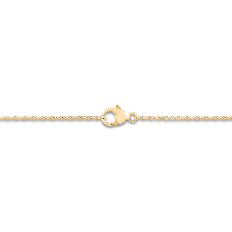 Main Image 3 of Children's Diamond Baptism Necklace 14K Yellow Gold 13&quot;